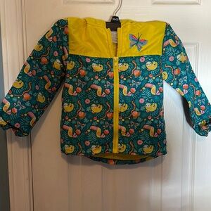 Girls size 3T Lily and Dan light hooded jacket. Sloth and toucan pattern